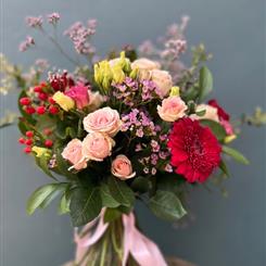 Pink and Red Flower Bouquet