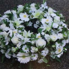 Funeral Flowers - Stunning White Wreath