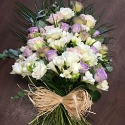 Funeral Flowers - Beautiful Pink and White Rose Sheaf
