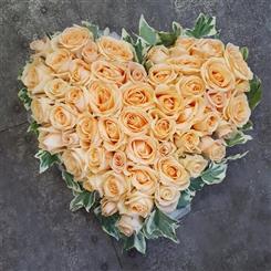 Funeral Flowers - The Joyous Peach Rose Memory