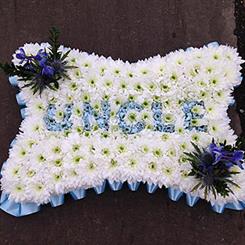 Funeral Flowers - Sympathy Tribute Pillow