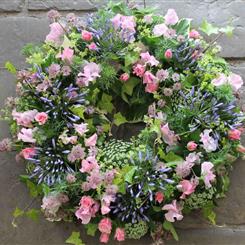 Funeral Flowers - Gentle and Delicate Pink Wreath