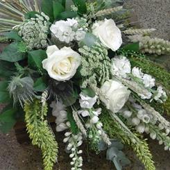 Funeral Flowers - A Beautiful White Sheaf