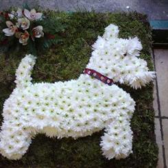 Funeral Flowers - Family Small Dog Tribute