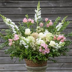 Ginger Lily Flowers - Luxury Pink and White Country Basket