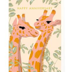 Happy Anniversary Giraffe Card