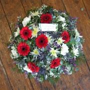 Funeral Flowers Red and White Posy