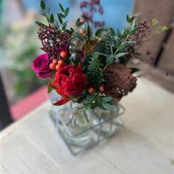   Christmas Flowers - A Christmas Milk Bottle Set