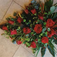 Funeral Flowers - Lovely Red Rose Spray