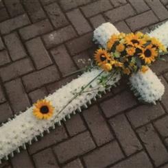 Funeral Flowers - Beautiful Sunflower Cross