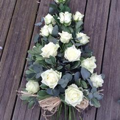 Funeral Flowers - A Beautiful White Spray Single Ended