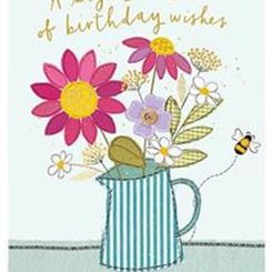 JUG OF FLOWERS - Birthday Card