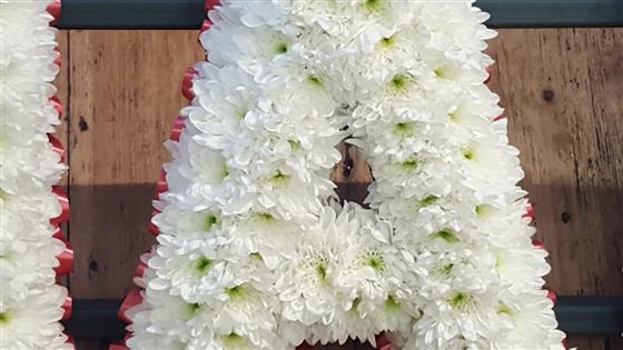 Funeral Flowers - Letter tribute to NAN